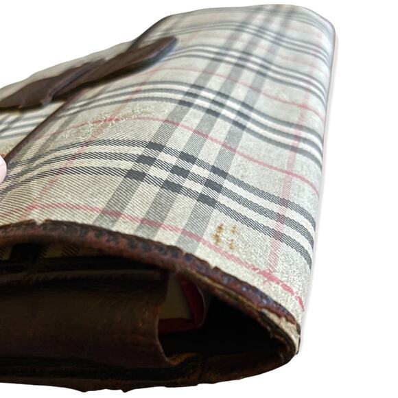 Burberry Vintage Tartan Mini Portfolio Clutch Authentic - Picture 10 of 10